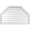 Ekena Millwork Octagonal Top Surface Mount PVC Gable Vent w/ 2"W x 1-1/2"P Brickmould Frame, 38"W x 24"H GVPOT38X2402SF - alternate 1